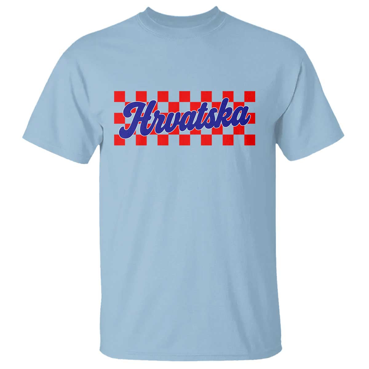 Hrvatska T Shirt Checkered Retro Croatia Zagreb Croatian
