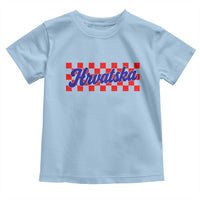 Hrvatska Toddler T Shirt Checkered Retro Croatia Zagreb Croatian