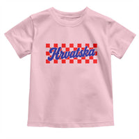 Hrvatska Toddler T Shirt Checkered Retro Croatia Zagreb Croatian