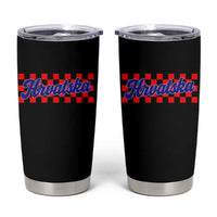 Hrvatska Tumbler Cup Checkered Retro Croatia Zagreb Croatian