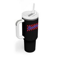 Hrvatska Tumbler With Handle Checkered Retro Croatia Zagreb Croatian