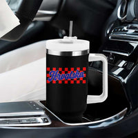 Hrvatska Tumbler With Handle Checkered Retro Croatia Zagreb Croatian