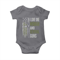 I Love One Woman And Several Guns Baby Onesie Vintage American Flag Funny Husband Gun Lover