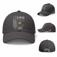 I Love One Woman And Several Guns Baseball Cap Vintage American Flag Funny Husband Gun Lover