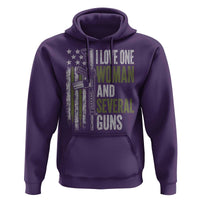 I Love One Woman And Several Guns Hoodie Vintage American Flag Funny Husband Gun Lover