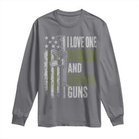 I Love One Woman And Several Guns Long Sleeve Shirt Vintage American Flag Funny Husband Gun Lover