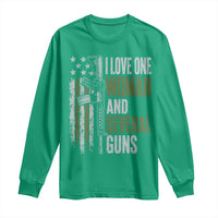 I Love One Woman And Several Guns Long Sleeve Shirt Vintage American Flag Funny Husband Gun Lover