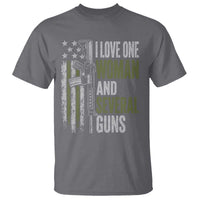 I Love One Woman And Several Guns T Shirt Vintage American Flag Funny Husband Gun Lover