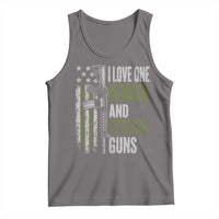 I Love One Woman And Several Guns Tank Top Vintage American Flag Funny Husband Gun Lover
