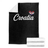 Croatia Throw Blanket Hrvatska Simple Love Croatian Flag Heart