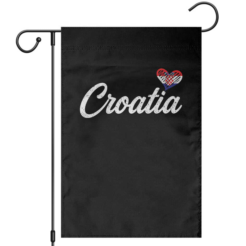 Croatia Garden Flag Hrvatska Simple Love Croatian Flag Heart
