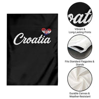 Croatia Garden Flag Hrvatska Simple Love Croatian Flag Heart