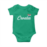 Croatia Baby Onesie Hrvatska Simple Love Croatian Flag Heart