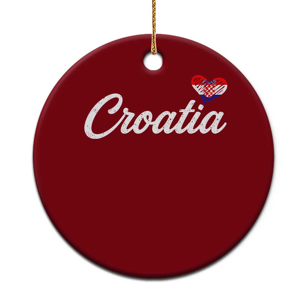 Croatia Ceramic Ornament Hrvatska Simple Love Croatian Flag Heart