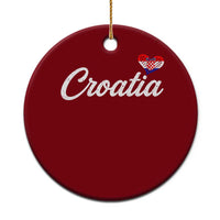 Croatia Ceramic Ornament Hrvatska Simple Love Croatian Flag Heart