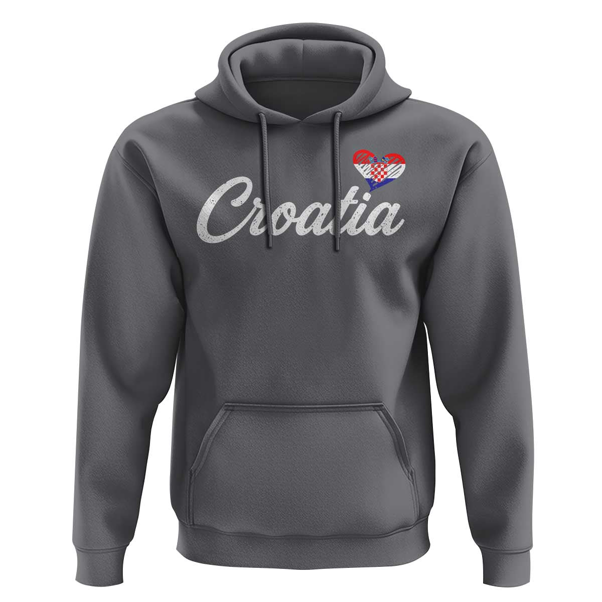 Croatia Hoodie Hrvatska Simple Love Croatian Flag Heart