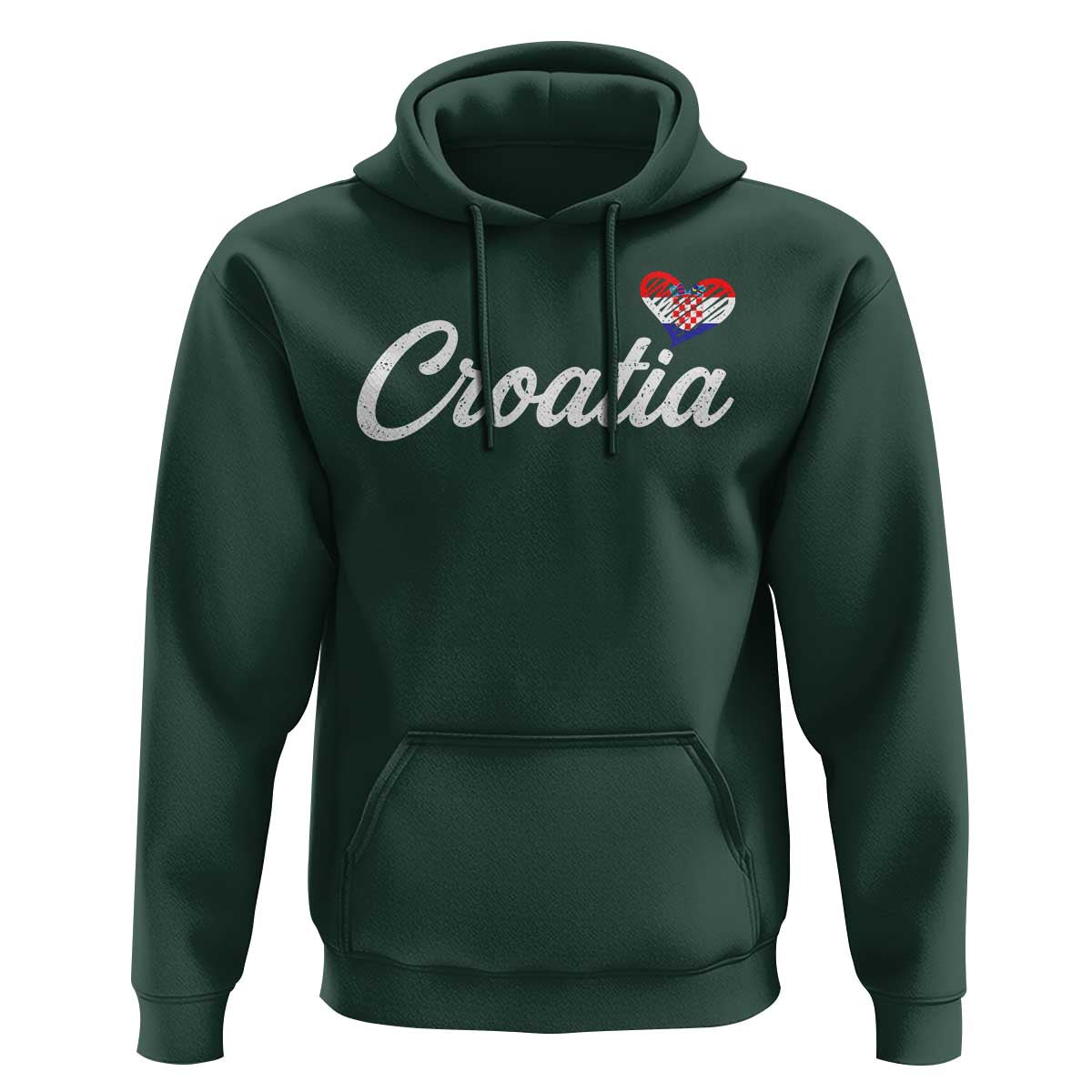 Croatia Hoodie Hrvatska Simple Love Croatian Flag Heart