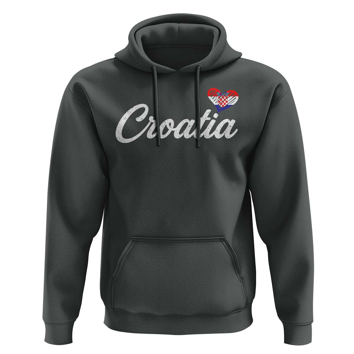 Croatia Hoodie Hrvatska Simple Love Croatian Flag Heart