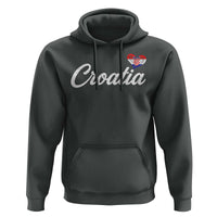 Croatia Hoodie Hrvatska Simple Love Croatian Flag Heart