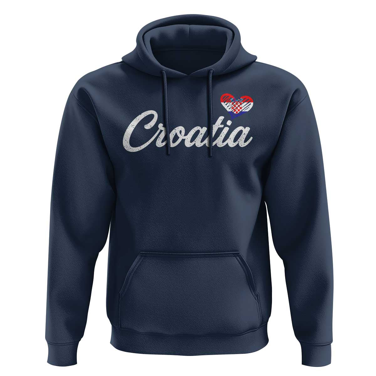 Croatia Hoodie Hrvatska Simple Love Croatian Flag Heart