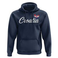 Croatia Hoodie Hrvatska Simple Love Croatian Flag Heart