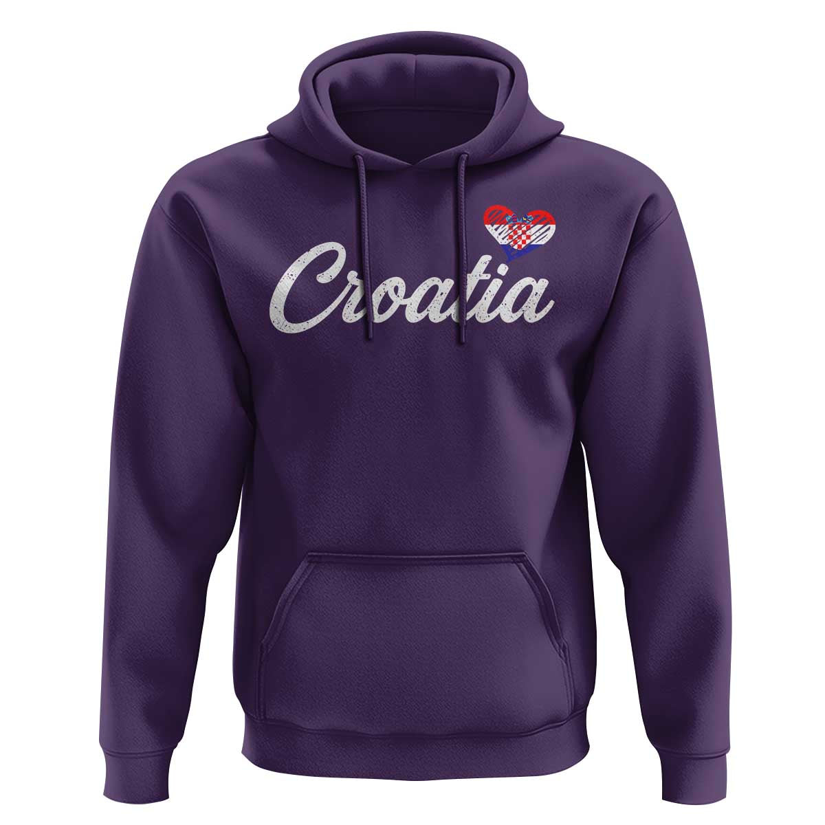 Croatia Hoodie Hrvatska Simple Love Croatian Flag Heart
