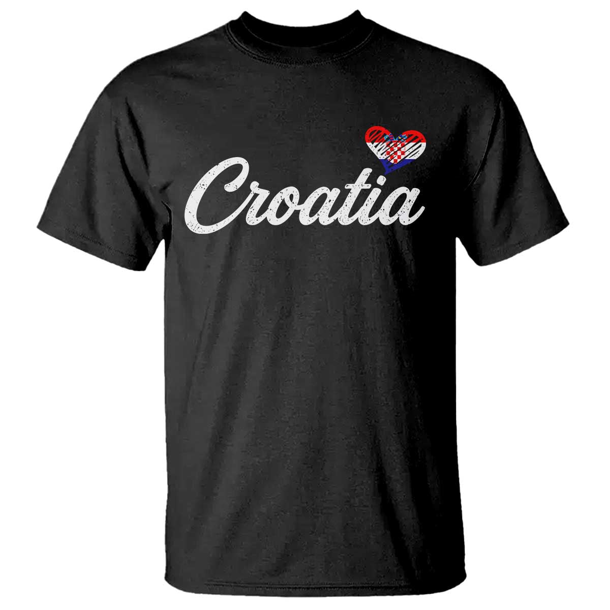 Croatia T Shirt Hrvatska Simple Love Croatian Flag Heart