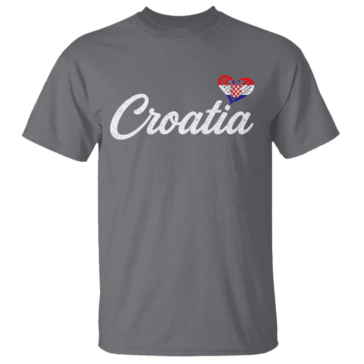 Croatia T Shirt Hrvatska Simple Love Croatian Flag Heart
