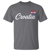 Croatia T Shirt Hrvatska Simple Love Croatian Flag Heart