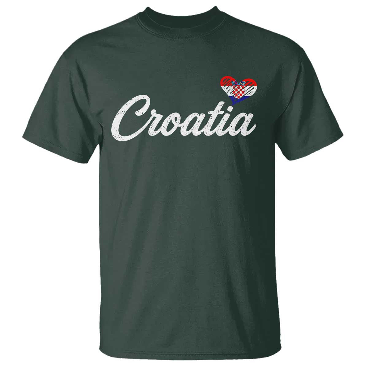 Croatia T Shirt Hrvatska Simple Love Croatian Flag Heart