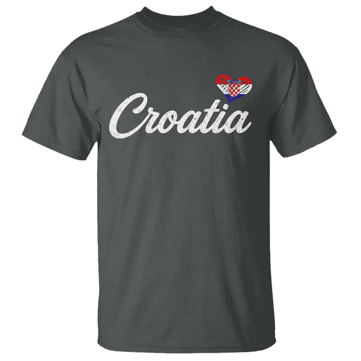 Croatia T Shirt Hrvatska Simple Love Croatian Flag Heart