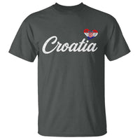Croatia T Shirt Hrvatska Simple Love Croatian Flag Heart