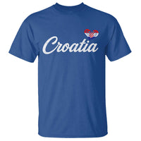 Croatia T Shirt Hrvatska Simple Love Croatian Flag Heart