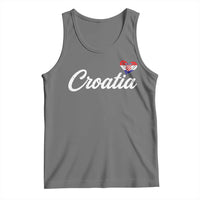 Croatia Tank Top Hrvatska Simple Love Croatian Flag Heart
