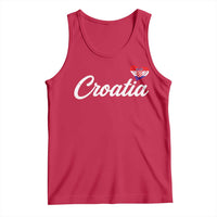 Croatia Tank Top Hrvatska Simple Love Croatian Flag Heart