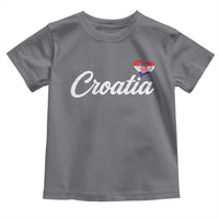 Croatia Toddler T Shirt Hrvatska Simple Love Croatian Flag Heart