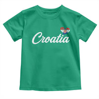 Croatia Toddler T Shirt Hrvatska Simple Love Croatian Flag Heart