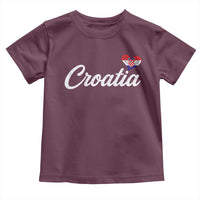 Croatia Toddler T Shirt Hrvatska Simple Love Croatian Flag Heart