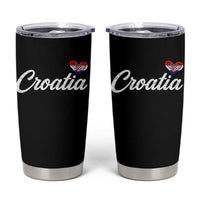 Croatia Tumbler Cup Hrvatska Simple Love Croatian Flag Heart