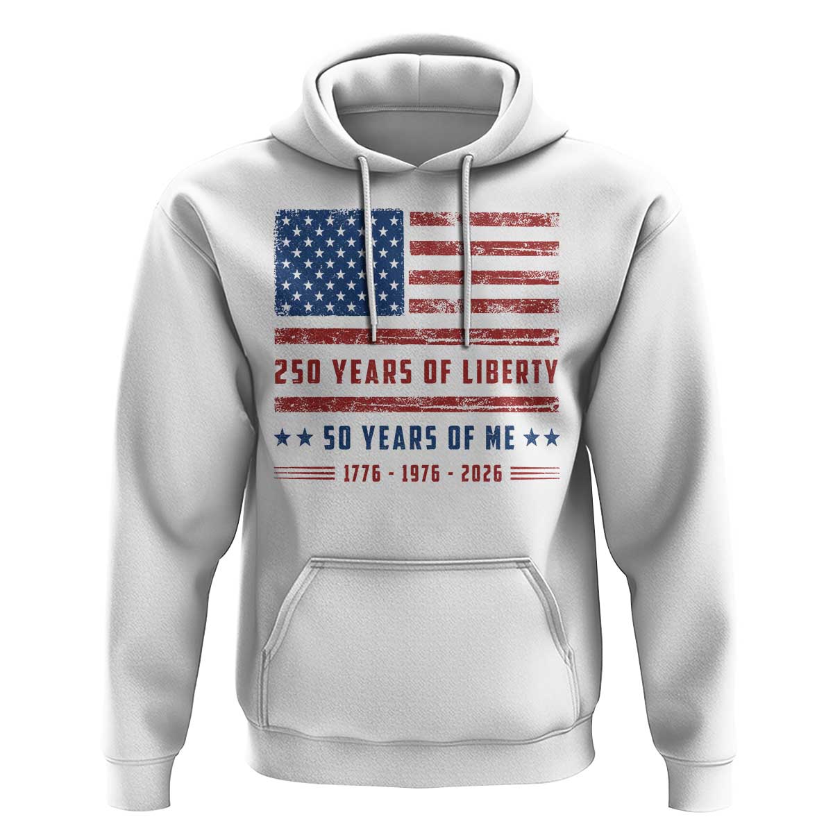 Patriotic 50th Birthday USA 250th Anniversary Hoodie 250 Years of Liberty 1976 50 Year Old Gift