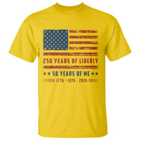 Patriotic 50th Birthday USA 250th Anniversary T Shirt 250 Years of Liberty 1976 50 Year Old Gift