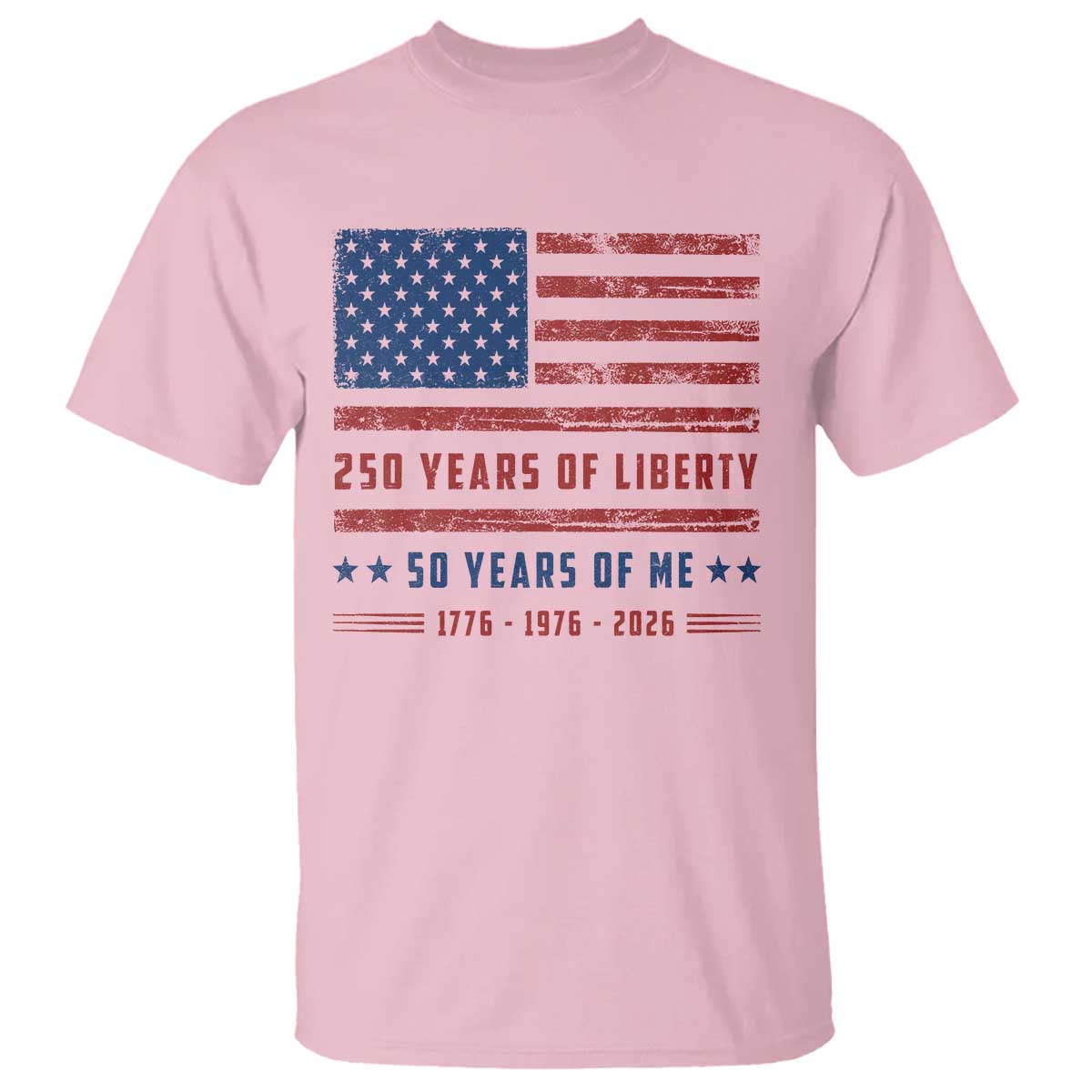 Patriotic 50th Birthday USA 250th Anniversary T Shirt 250 Years of Liberty 1976 50 Year Old Gift