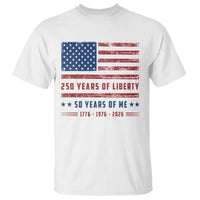 Patriotic 50th Birthday USA 250th Anniversary T Shirt 250 Years of Liberty 1976 50 Year Old Gift