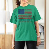 Patriotic 50th Birthday USA 250th Anniversary T Shirt For Women 250 Years of Liberty 1976 50 Year Old Gift
