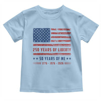 Patriotic 50th Birthday USA 250th Anniversary Toddler T Shirt 250 Years of Liberty 1976 50 Year Old Gift