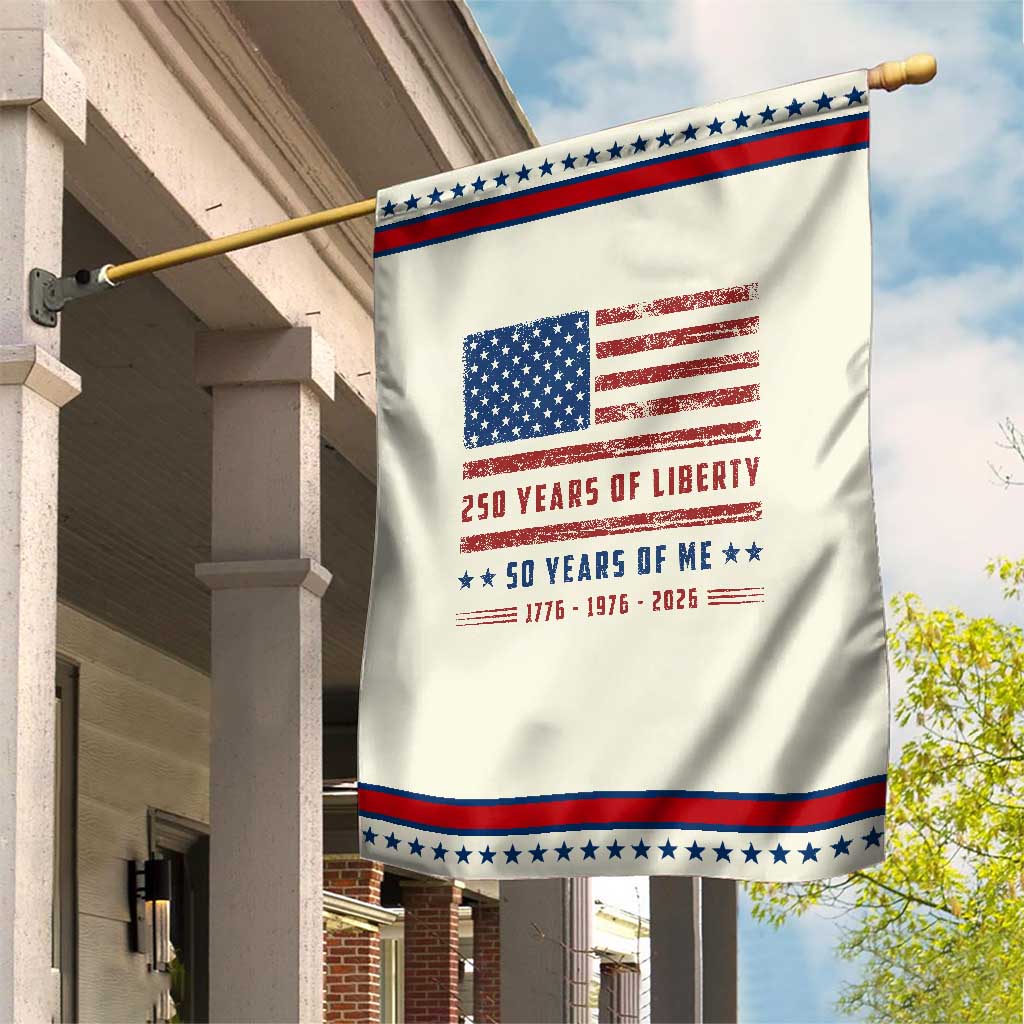 50th Birthday USA 250th Anniversary Patriotic Garden Flag 250 Years of Liberty 1976 50 Year Old Gift