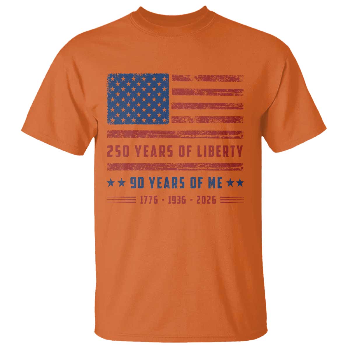Patriotic 90th Birthday USA 250th Anniversary T Shirt 250 Years of Liberty 1936 90 Year Old Gift