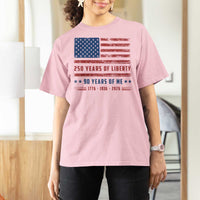 Patriotic 90th Birthday USA 250th Anniversary T Shirt For Women 250 Years of Liberty 1936 90 Year Old Gift