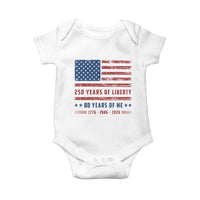 Patriotic 80th Birthday USA 250th Anniversary Baby Onesie 250 Years of Liberty 1946 80 Year Old Gift