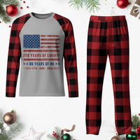Patriotic 80th Birthday USA 250th Anniversary Plaid Pajama Set 250 Years of Liberty 1946 80 Year Old Gift